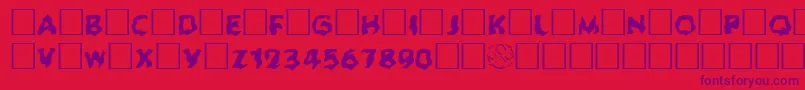 Ghoul Font – Purple Fonts on Red Background