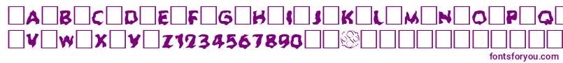 Ghoul Font – Purple Fonts on White Background