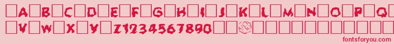 Ghoul Font – Red Fonts on Pink Background