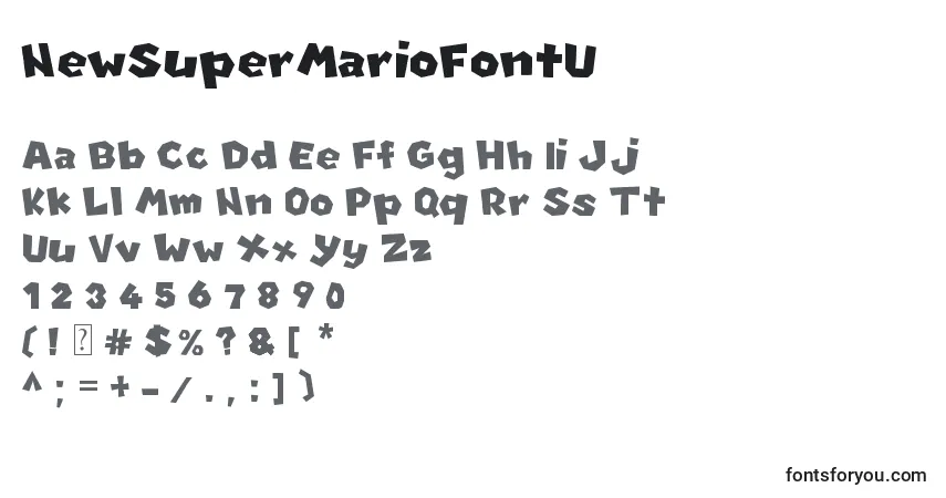 NewSuperMarioFontU-fontti – aakkoset, numerot, erikoismerkit