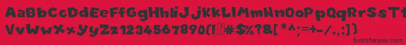 NewSuperMarioFontU Font – Black Fonts on Red Background