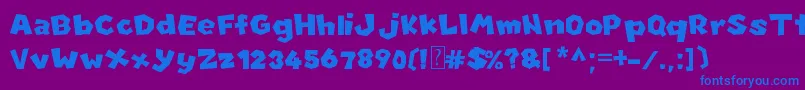 NewSuperMarioFontU Font – Blue Fonts on Purple Background