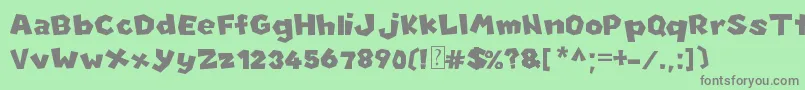 NewSuperMarioFontU Font – Gray Fonts on Green Background