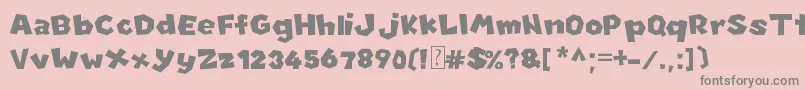 NewSuperMarioFontU Font – Gray Fonts on Pink Background