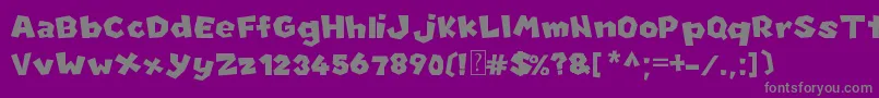 NewSuperMarioFontU Font – Gray Fonts on Purple Background