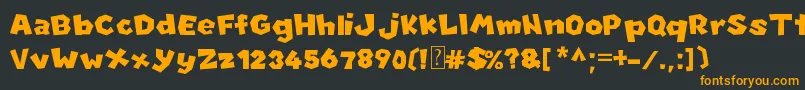 NewSuperMarioFontU Font – Orange Fonts on Black Background