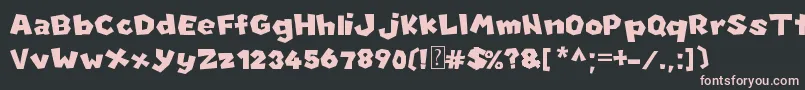 NewSuperMarioFontU Font – Pink Fonts on Black Background