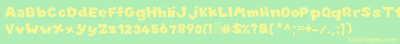 More about NewSuperMarioFontU Font NewSuperMarioFontU Font – Yellow Fonts on Green Background