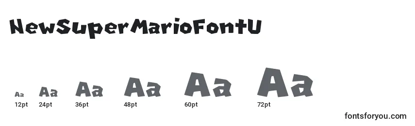 Размеры шрифта NewSuperMarioFontU