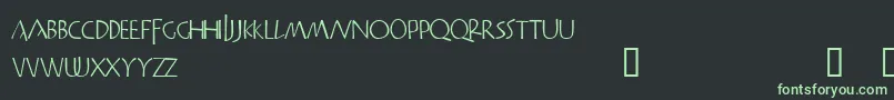 フォントPraitor – 黒い背景に緑の文字