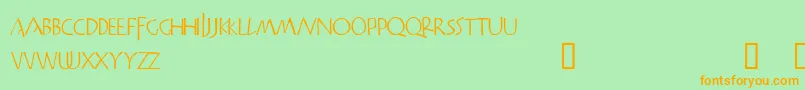 Praitor Font – Orange Fonts on Green Background