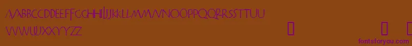 Praitor Font – Purple Fonts on Brown Background