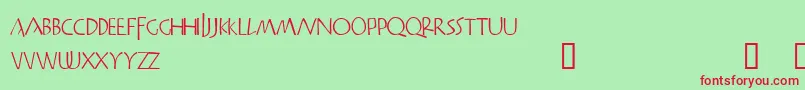 Praitor Font – Red Fonts on Green Background