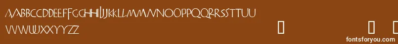 Шрифт Praitor – белые шрифты на коричневом фоне