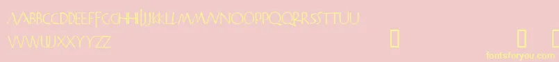 Praitor Font – Yellow Fonts on Pink Background