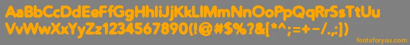 Distroh Font – Orange Fonts on Gray Background