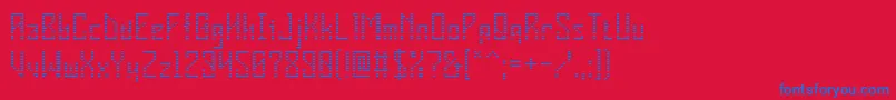 フォントVInsider – 赤い背景に青い文字