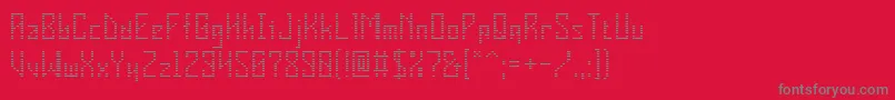 VInsider Font – Gray Fonts on Red Background