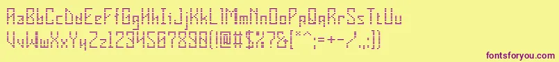 VInsider-fontti – violetit fontit keltaisella taustalla