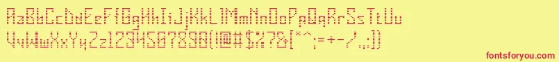 VInsider-fontti – punaiset fontit keltaisella taustalla