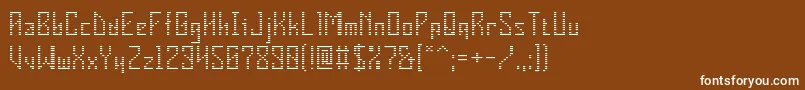 Шрифт VInsider – белые шрифты на коричневом фоне