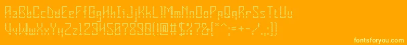 VInsider Font – Yellow Fonts on Orange Background