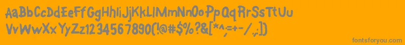 Police Font On A Stick – polices grises sur fond orange