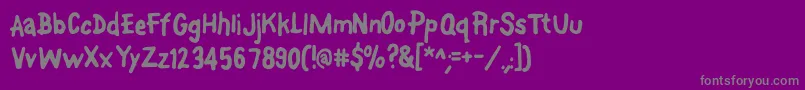 Font On A Stick Font – Gray Fonts on Purple Background