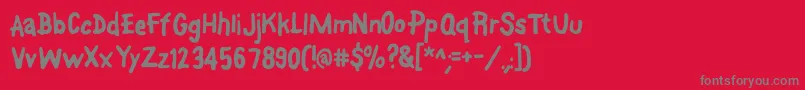 Czcionka Font On A Stick – szare czcionki na czerwonym tle
