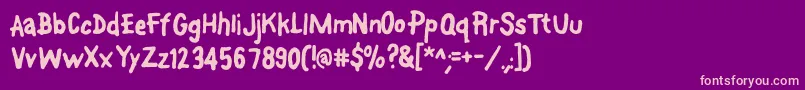 Font On A Stick Font – Pink Fonts on Purple Background