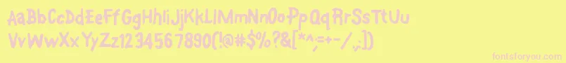 Font On A Stick Font – Pink Fonts on Yellow Background