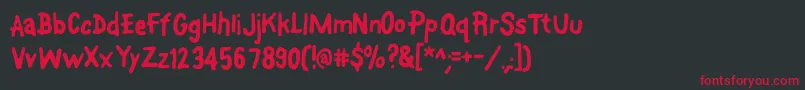 Font On A Stick Font – Red Fonts on Black Background