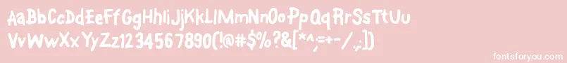 Font On A Stick Font – White Fonts on Pink Background
