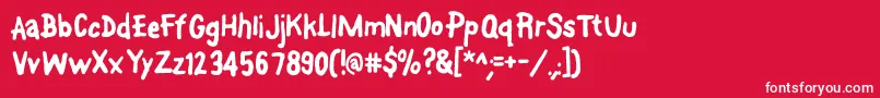 Font On A Stick Font – White Fonts on Red Background