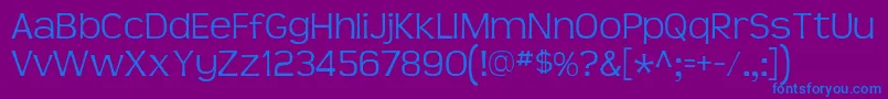 TeenLt Font – Blue Fonts on Purple Background