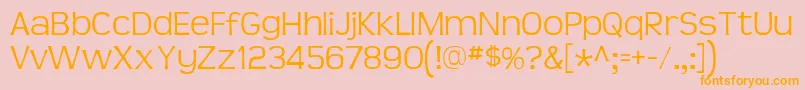 TeenLt Font – Orange Fonts on Pink Background