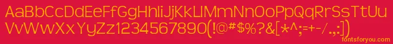 TeenLt Font – Orange Fonts on Red Background