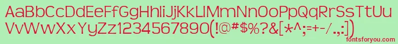 TeenLt Font – Red Fonts on Green Background