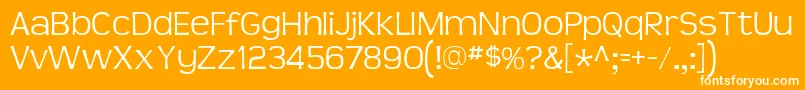 TeenLt Font – White Fonts on Orange Background