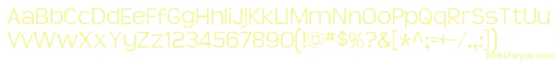 TeenLt Font – Yellow Fonts on White Background