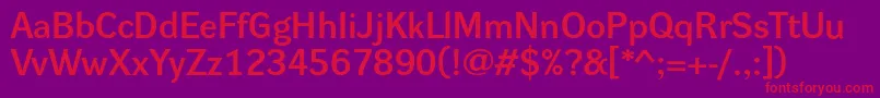 DynagroteskleBold Font – Red Fonts on Purple Background