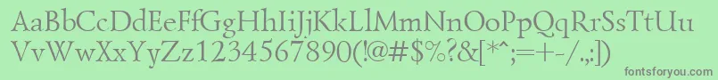 Lazurskictt Font – Gray Fonts on Green Background