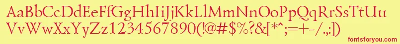 Lazurskictt Font – Red Fonts on Yellow Background