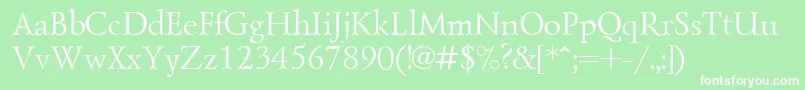 Lazurskictt Font – White Fonts on Green Background