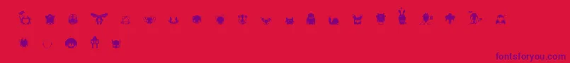 fuente Pictoserie4 – Fuentes Moradas Sobre Fondo Rojo