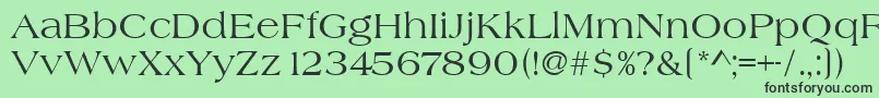 フォントHeritage – 緑の背景に黒い文字