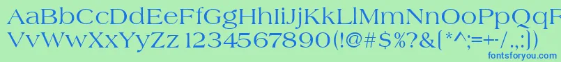 Heritage Font – Blue Fonts on Green Background