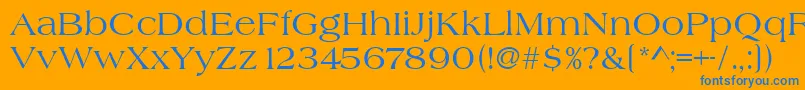 Heritage Font – Blue Fonts on Orange Background