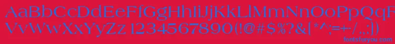 Heritage Font – Blue Fonts on Red Background