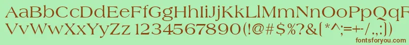 Czcionka Heritage – brązowe czcionki na zielonym tle